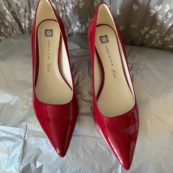 Anne Klein | Shoes | Anne Klein Red Patent Leather Heels | Poshmark